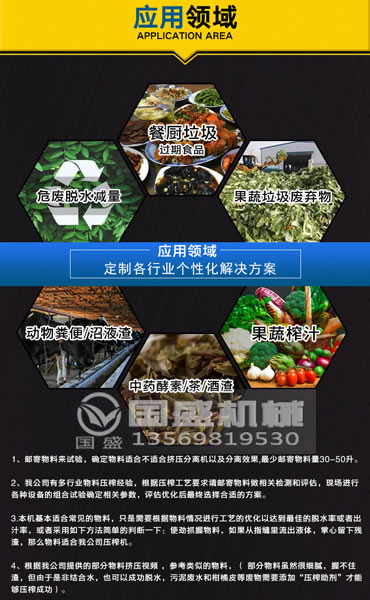 壓榨機應用范圍