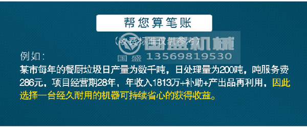 餐廚垃圾處理需多少錢